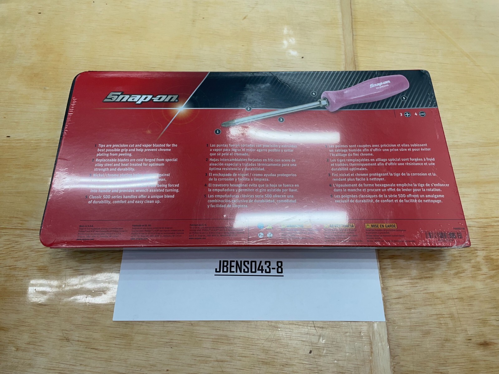 Snap-on Tools NEW 7pc PEARL PINK Hard Grip Combination Screwdriver Set SDDX70APP