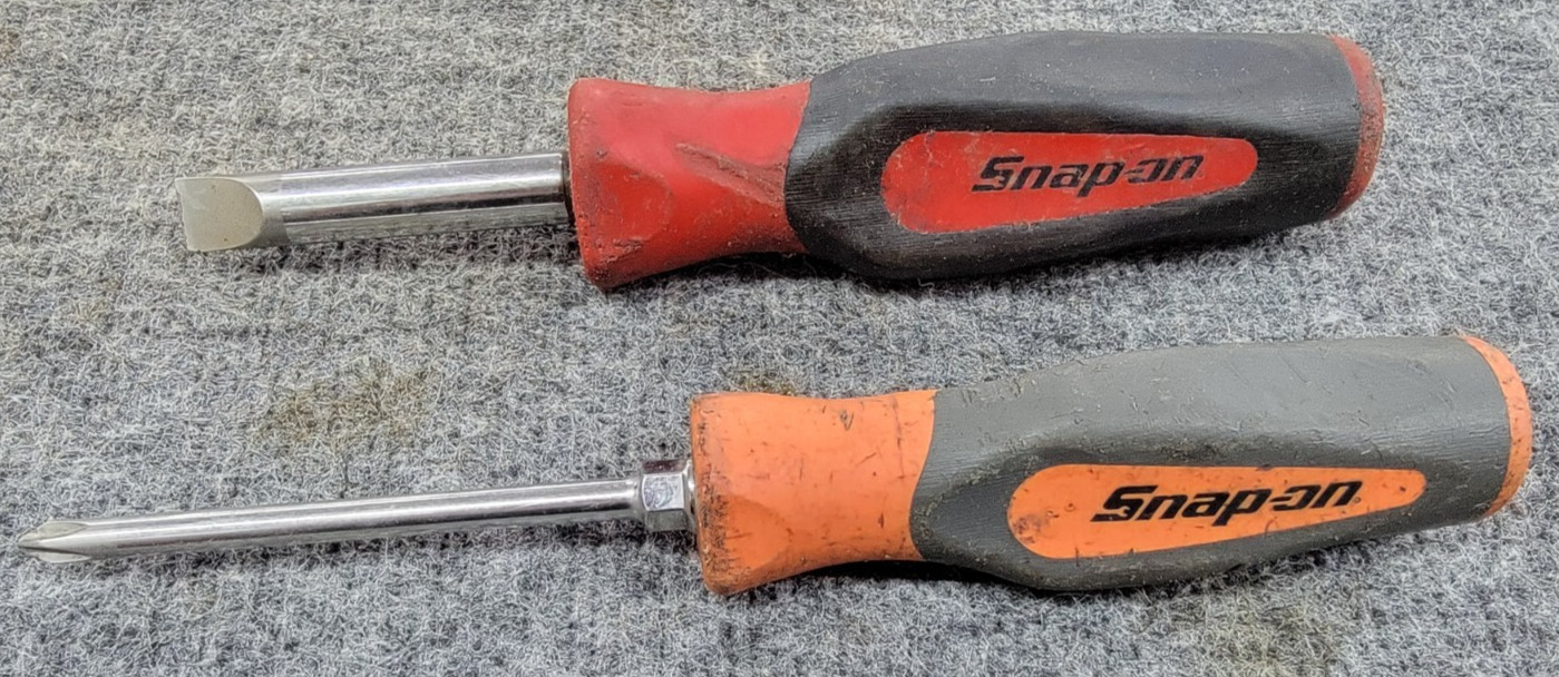 Snap On Tools Screwdriver Set Of 5, Phillips And Flat Head