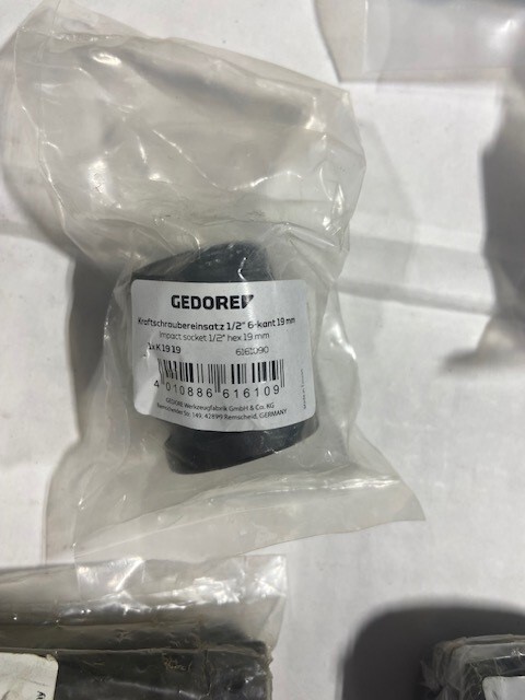 Gedore 14 piece Impact Socket Set 1/2″ Drive, Metric Plus Canvas Bag- NEW