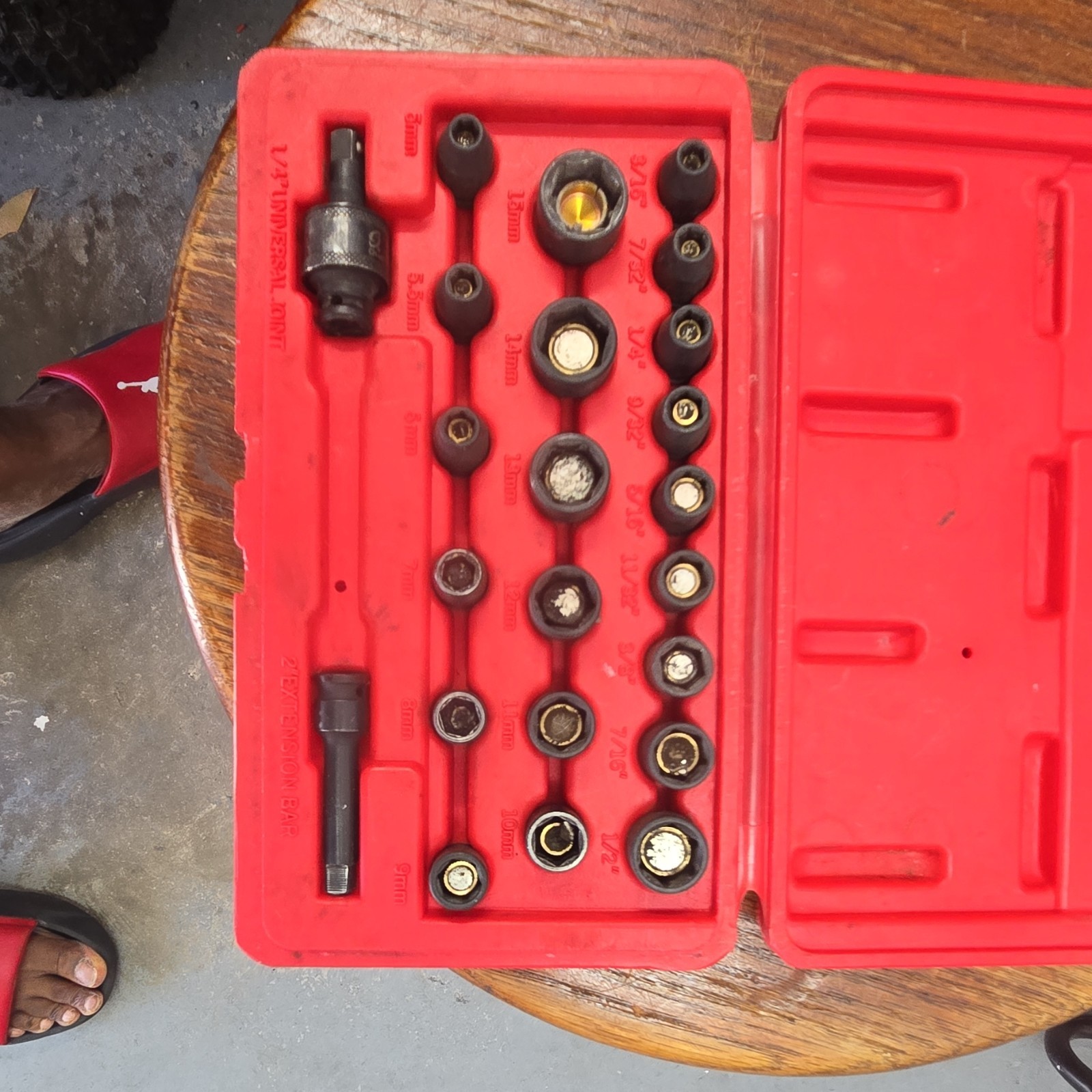 Sunex 1818 23-Piece 1/4 Drive Master Magnetic Impact Socket Set