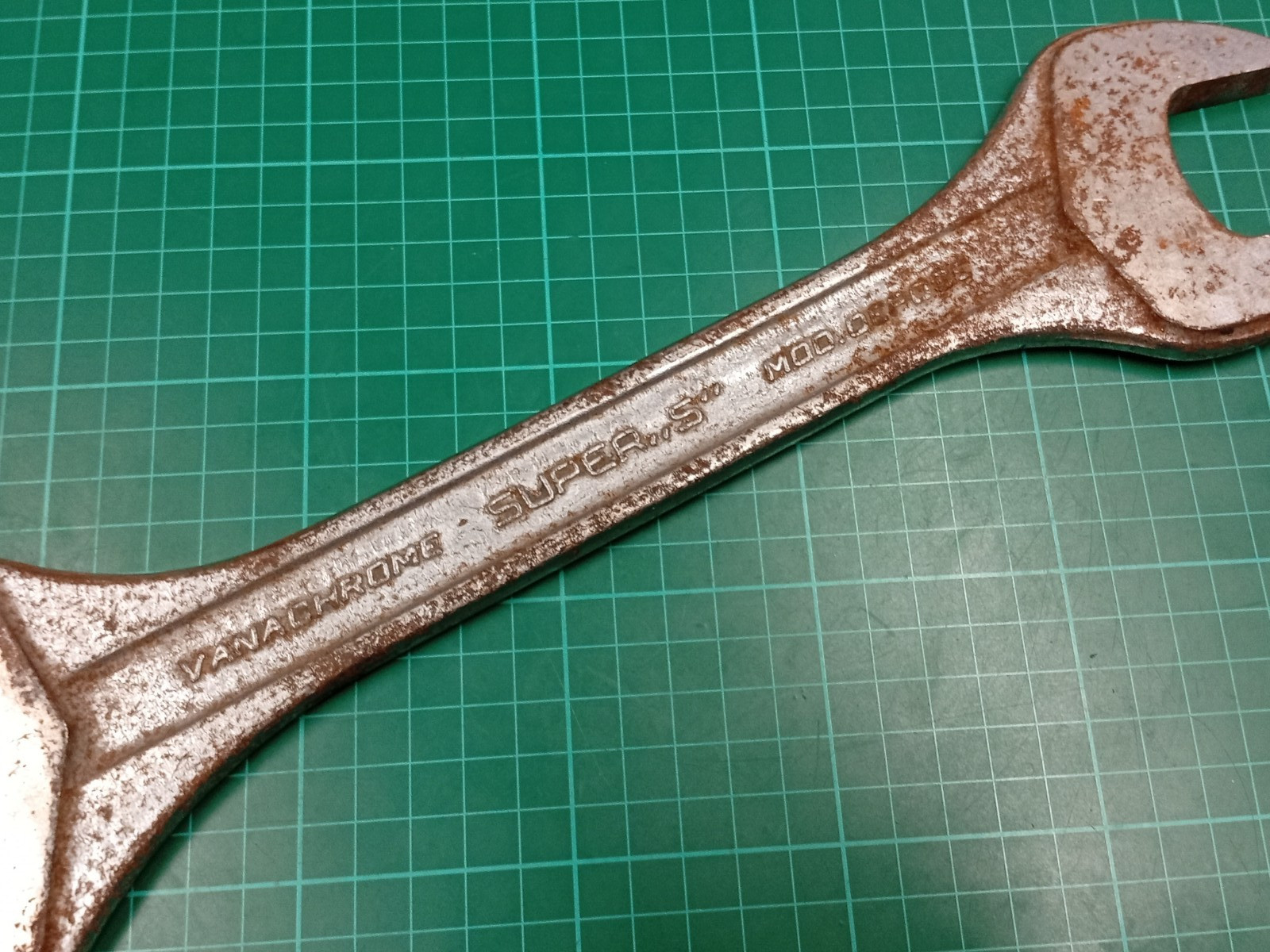 Vintage Facom No44, 38mm x 42mm Vanachrome, Open Ended Spanner, Made In France