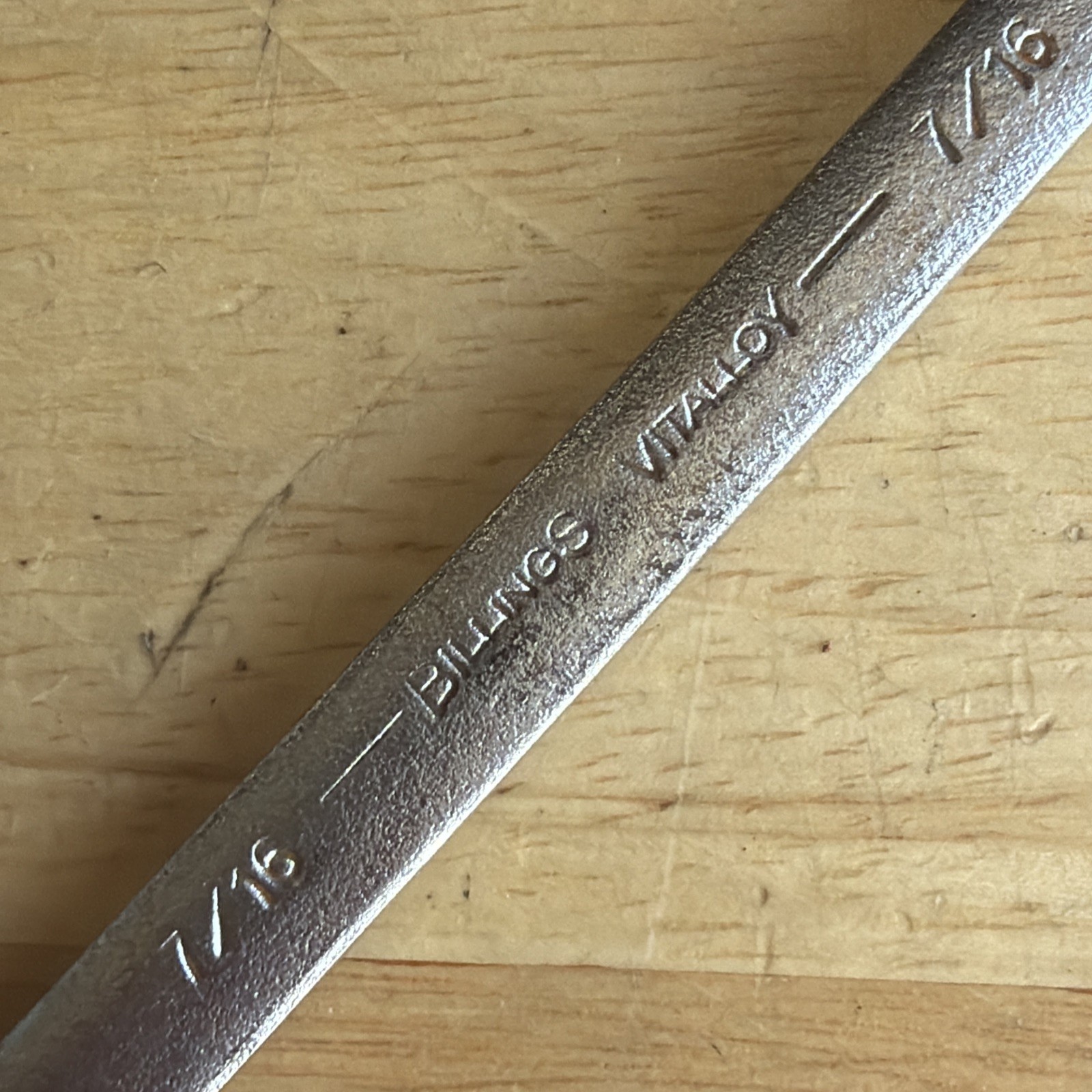 Billings Tools 7/16″ Combination Wrench 12 Point Vitalloy 1161 Vtg Made in USA