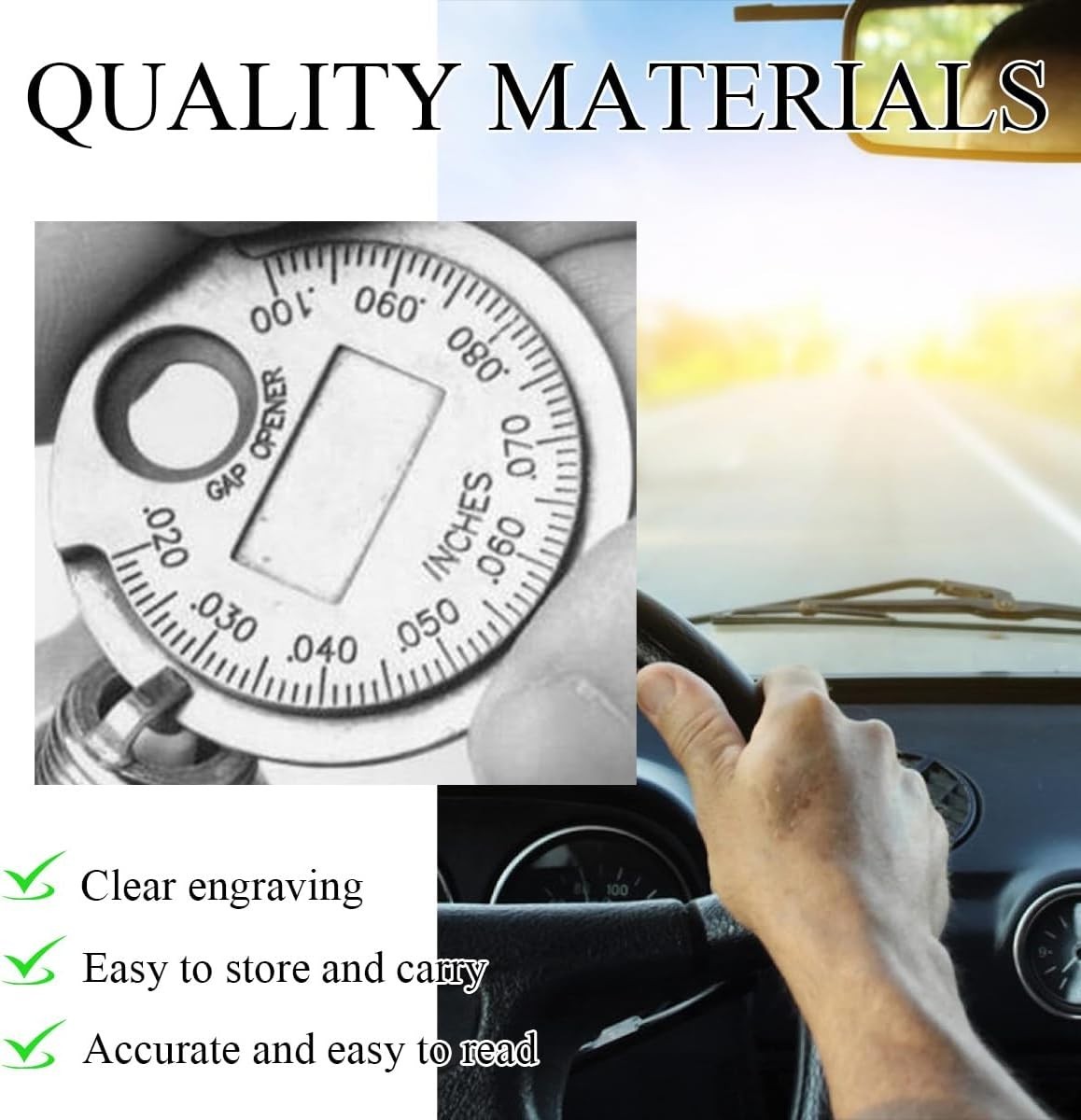 Durable Automotive Spark Plug Gap Tool – Universal Gauge 0.020 to 0.100 Inch