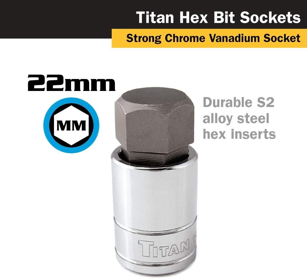 15622 1/2-Inch Drive x 22mm Hex Bit Socket