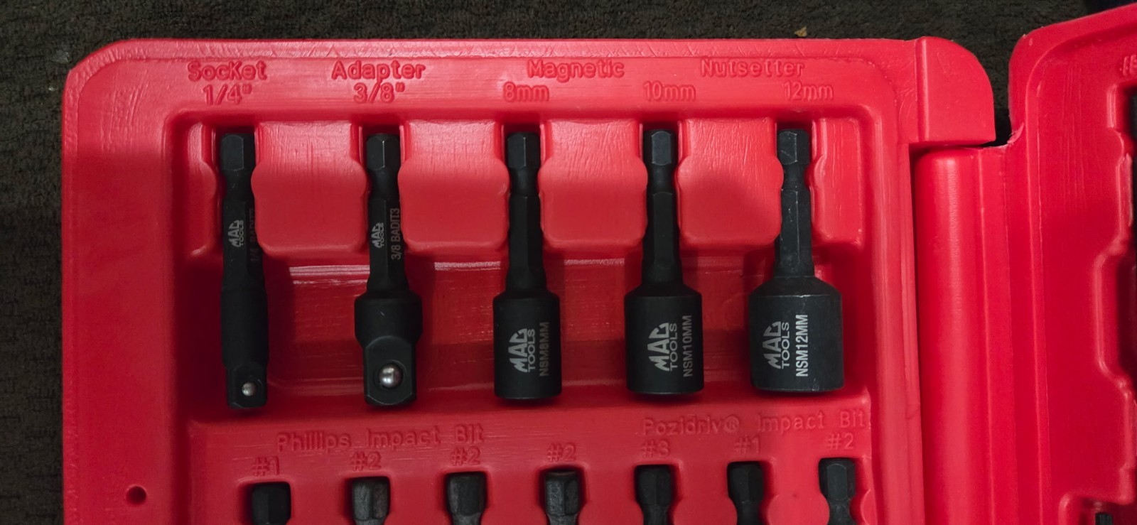 Mac Tools 33-Piece 1/4 Drive Hexagon Power Bit Set SD33KL