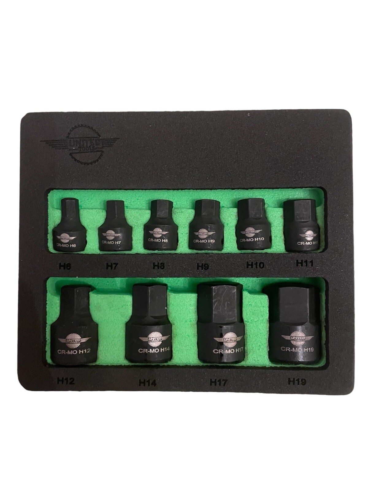 Impact Stubby 10pc Hex Allen Key Bit Socket Set Low Profile 1/4″ & 3/8″Dr H6-H19