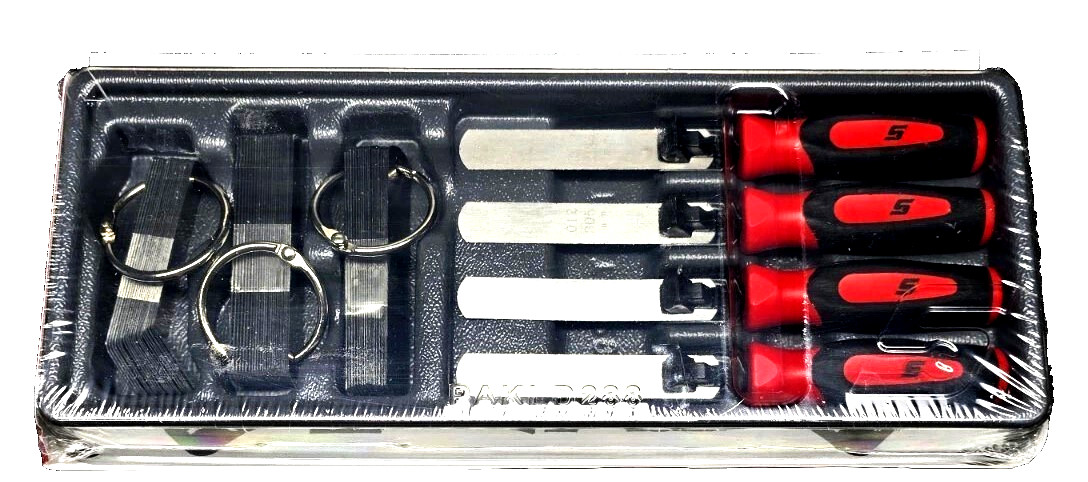 *NEW* SNAP-ON Feeler Gauge SET 82 pcs. Straight, Step & 45° *RED HANDLES* FB336