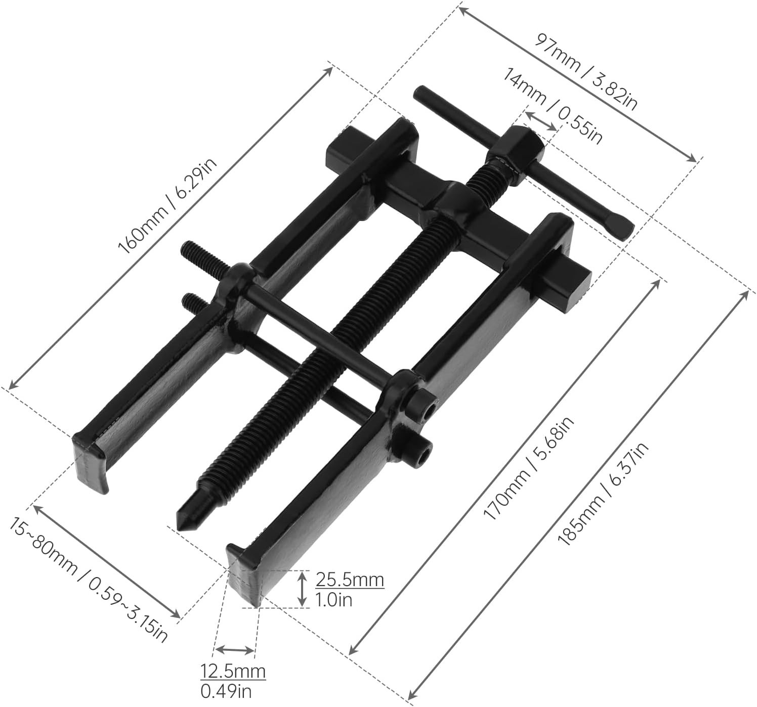 Heavy-Duty 8-Inch Two-Claw Bearing Puller – Perfect for Automotive Repairs