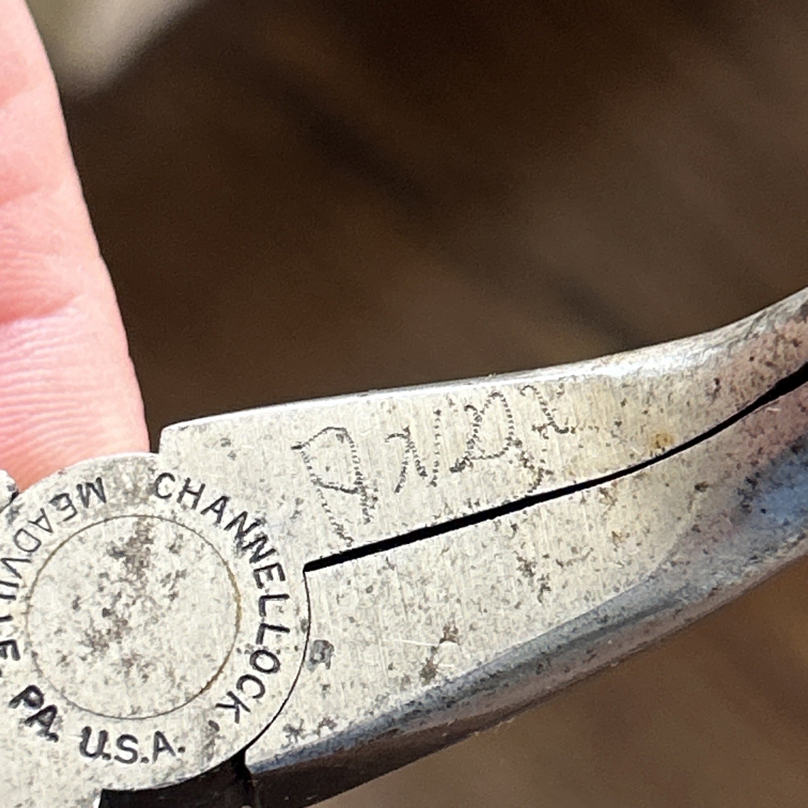 Rare Channellock No. 386 Bent Needle Nose Pliers USA