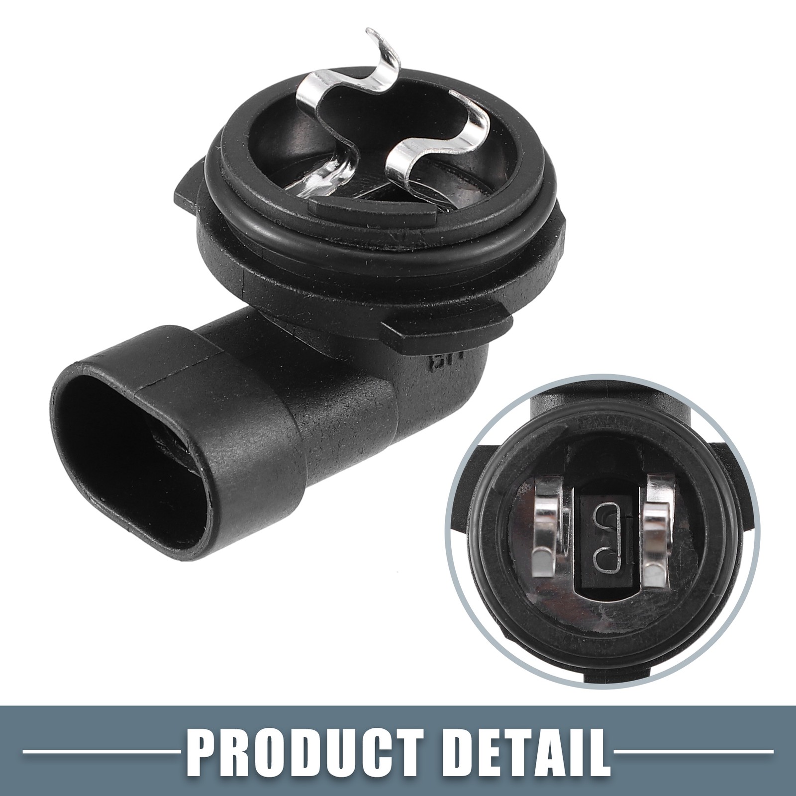 Fog Light Bulb Holder Socket 1445 H1 for Automotive Vehicle Plastic Black