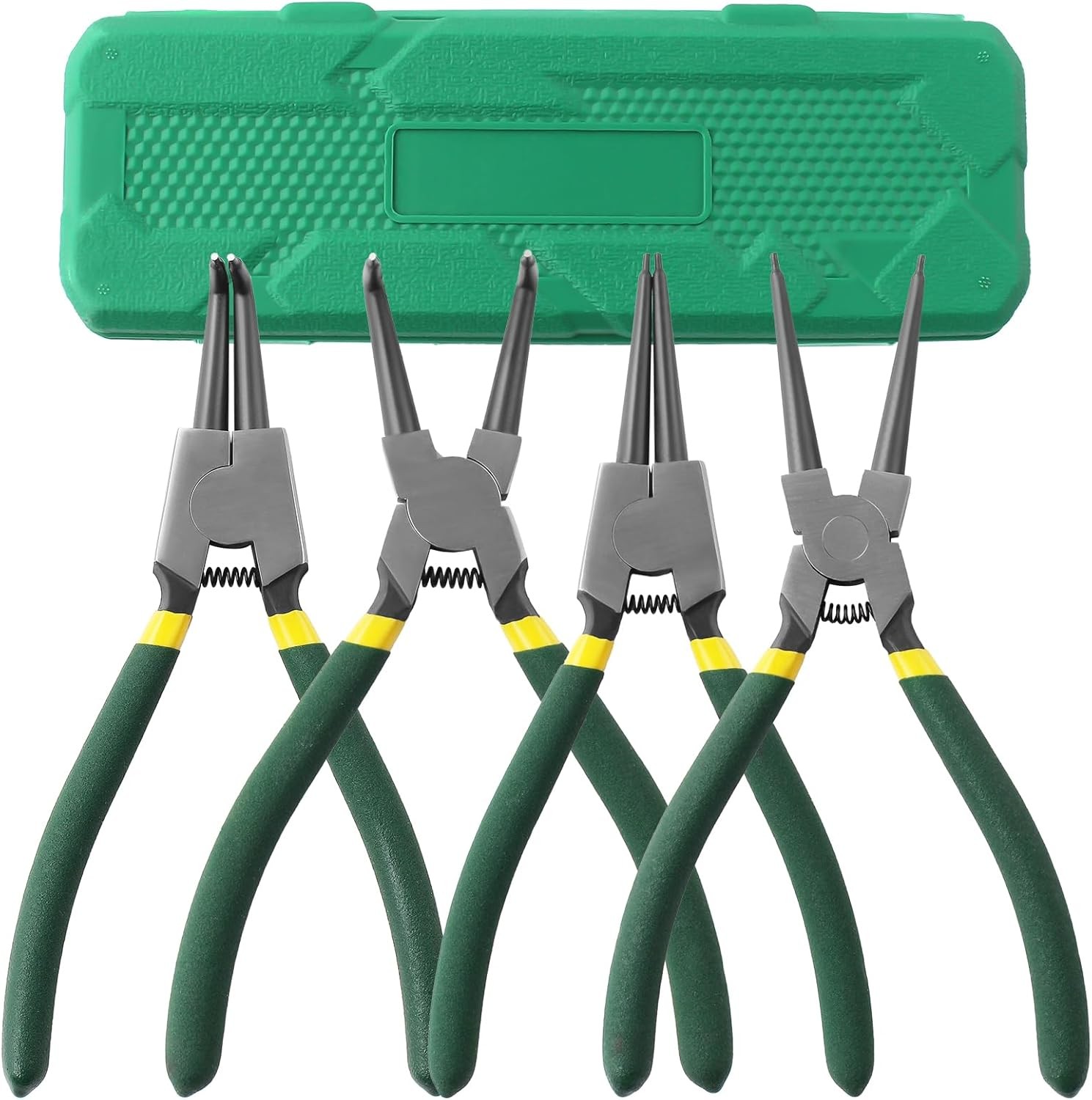 4Pcs 7″» Internal/External Snap Ring Pliers Set Heavy Duty Circlip Pliers Kit