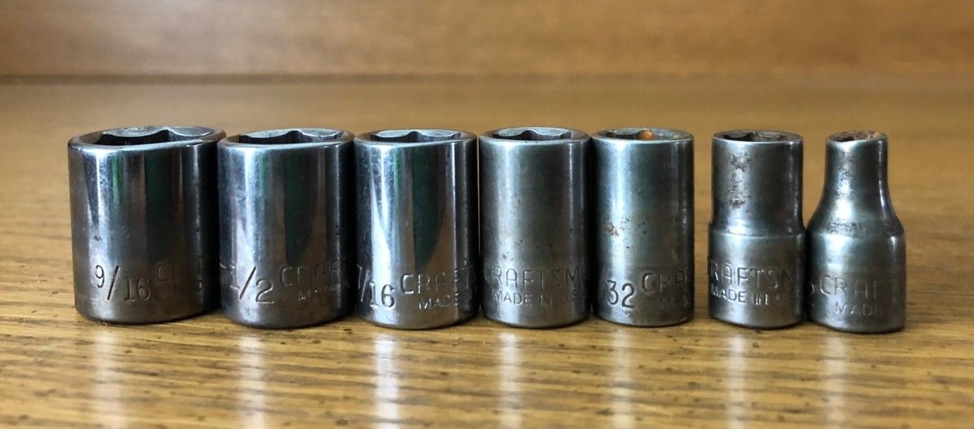 Craftsman Inverted G2 Series 1/4″ Dr 6Pt Socket 43480 9/16″-43481 5/32″ You Pick