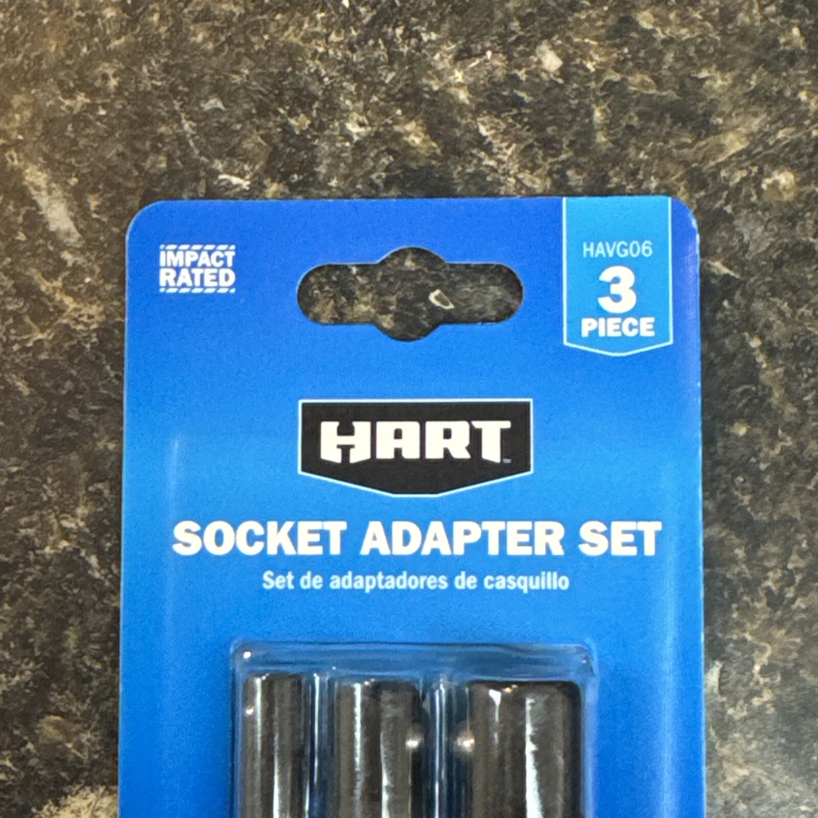 3-Piece Socket Adapter Set, 1/4-inch, 3/8-inch, 1/2-inch. Hart Brand