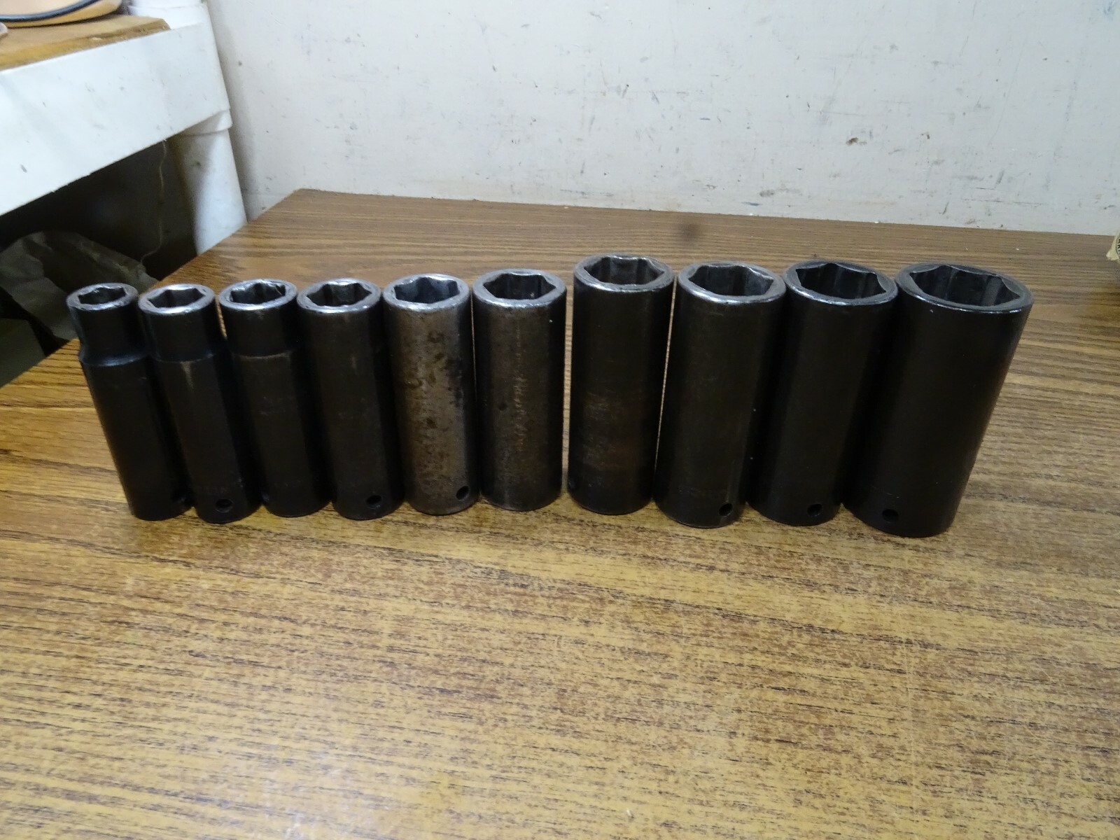 (10) Piece Snap On Tools SIM160-SIM360 1/2″ Impact Deep Drive Lot Set 6 Point
