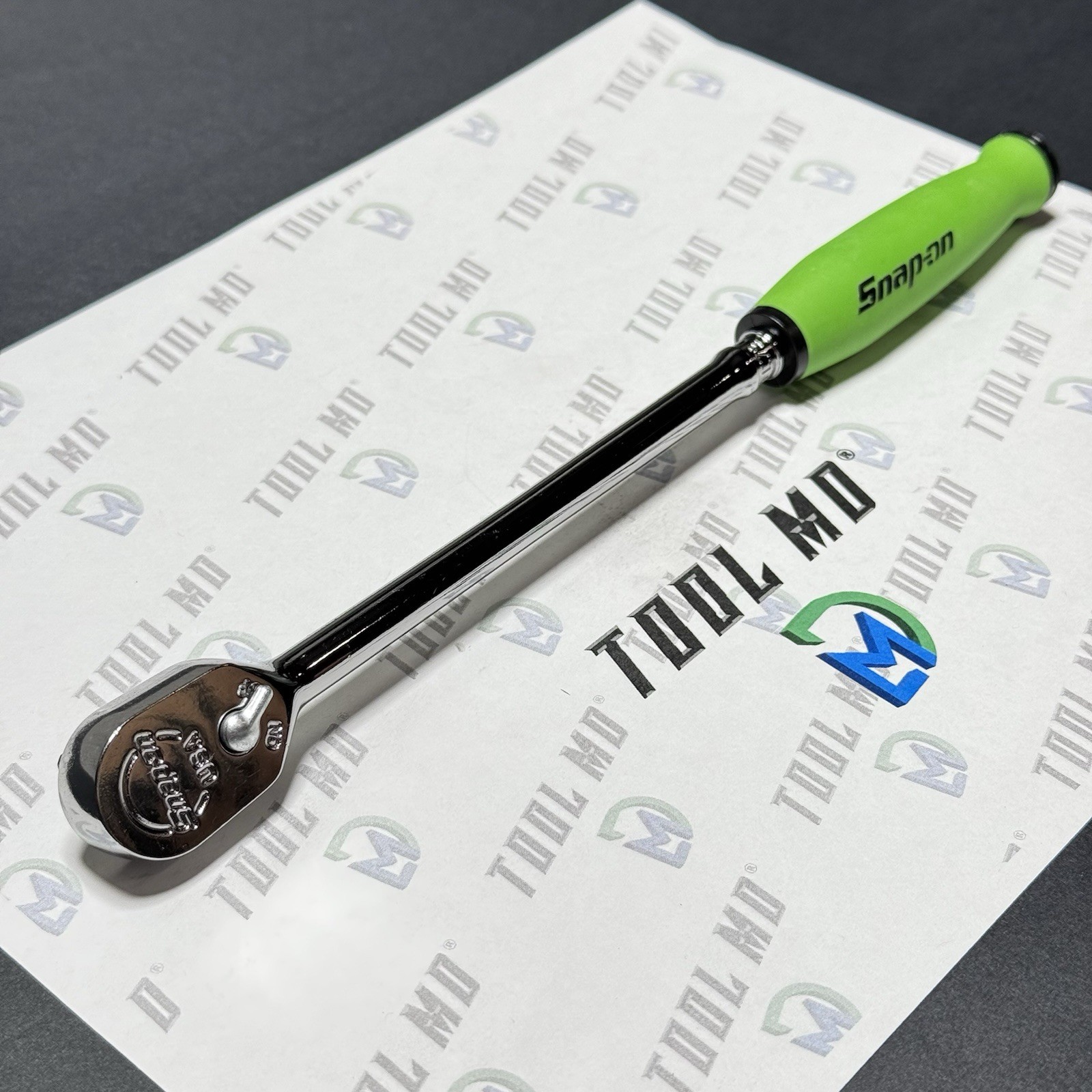 Snap-on Tools CUSTOM REVERSE GREEN 3/8″ Drive Compact Extra-Long Fixed Ratchet