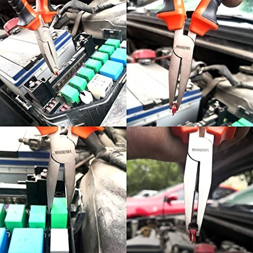 Automotive Fuse Puller Tool – Relay Extractor for Flat Blade & Jcase Fuses, 6.5″