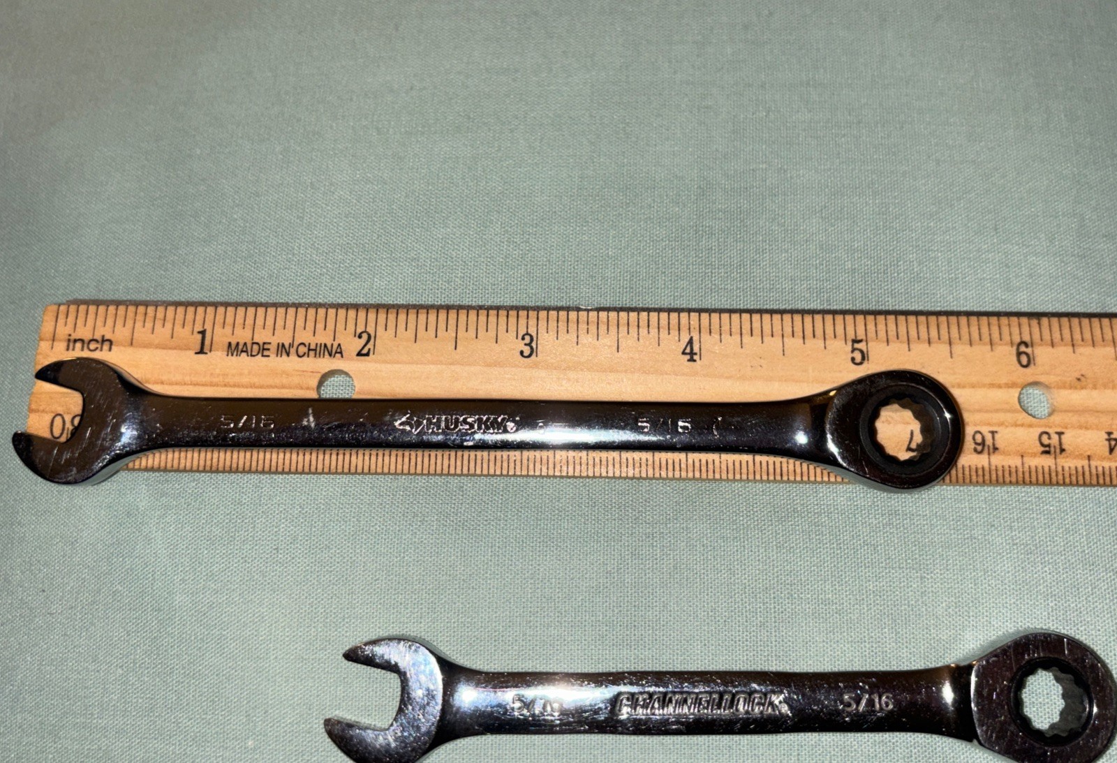 Set Of Husky & Channellock 5/16 Standard 12 Point Ratcheting Combination Wrench