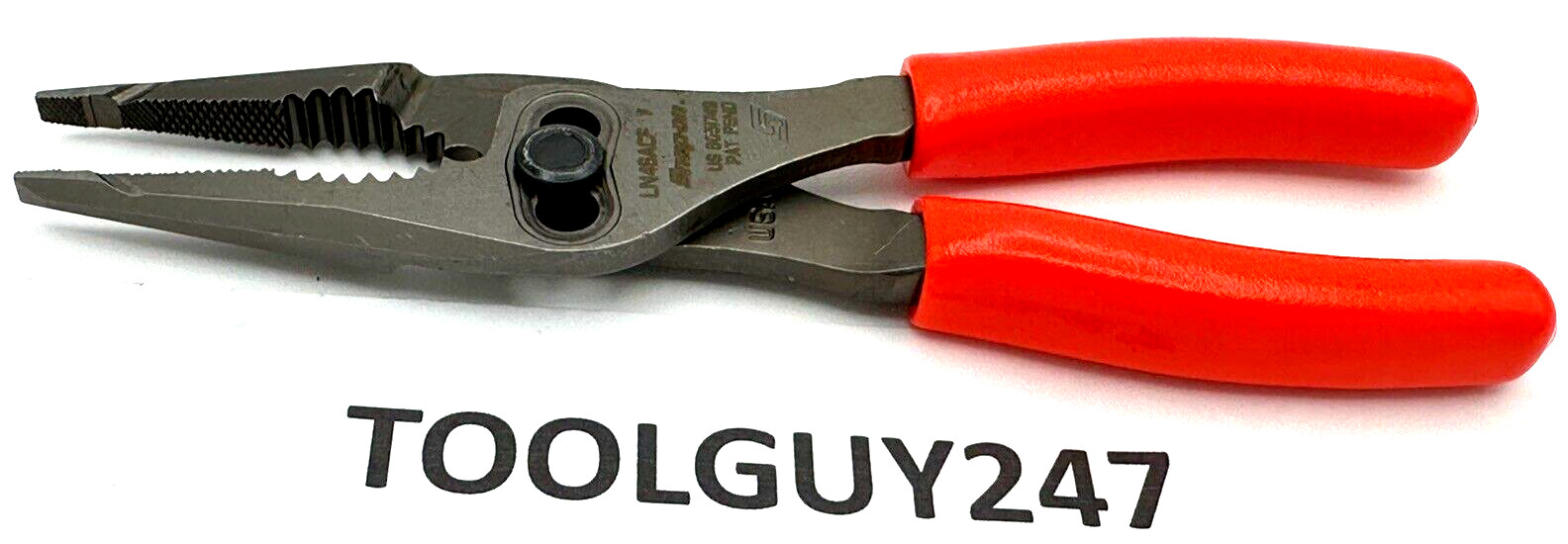 SNAP ON TOOLS USA ORANGE 7″ Soft Grip Long Nose Slip Joint Pliers LN46ACF O NEW