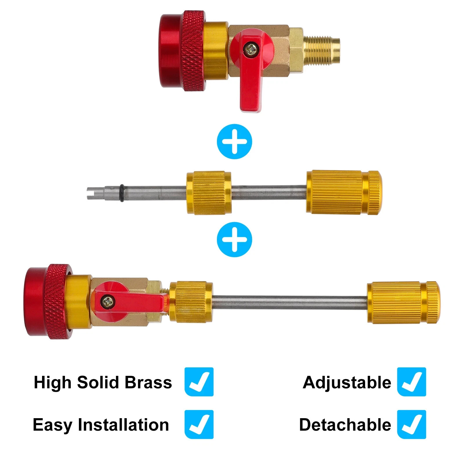 A/C Air Conditioning R134A Valve Core High Low Pressure Remover Installer Tool