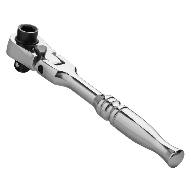 Ratchet Handle Socket Wrench 1/4″ Drive 72 Tooth Flexi Head Stubby 115mm Rounded
