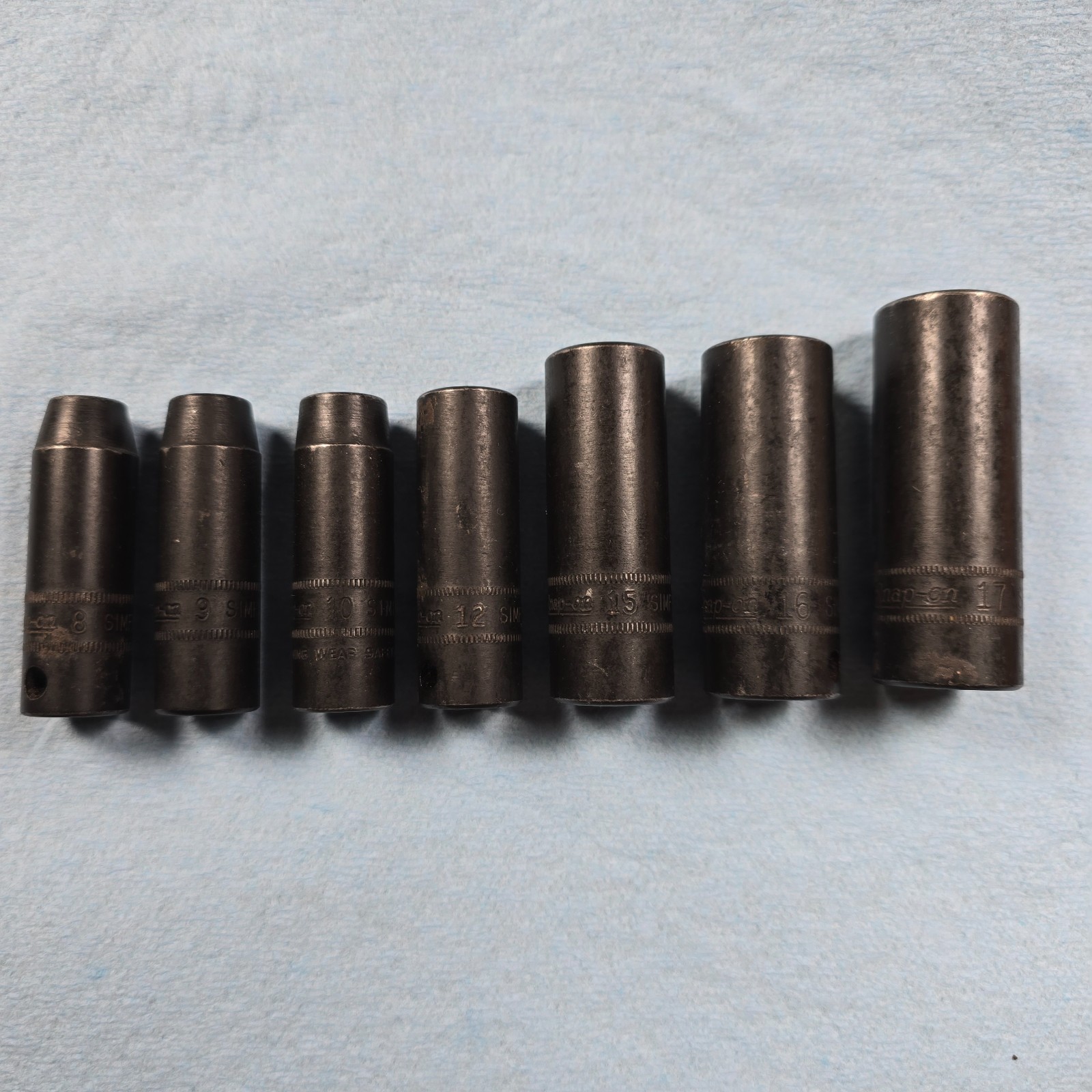 Snap On 3/8” Drive 8mm To 17mm Deep Impact Socket 7Pc Set SIMFM 8 To SIMFM 17