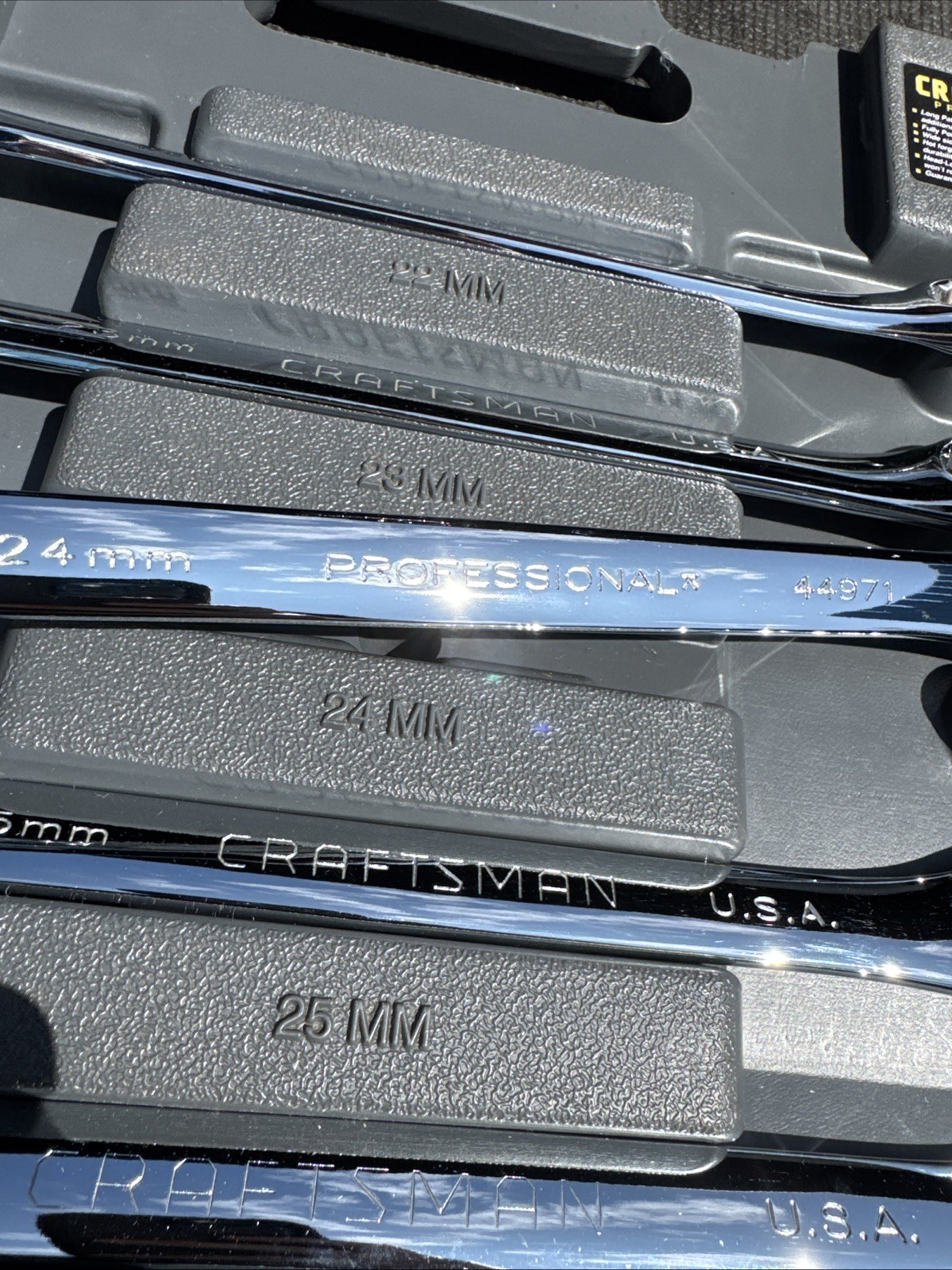 Sears Craftsman Professional Long Pattern Metric Wrench Set 44970 Jumbo K Series