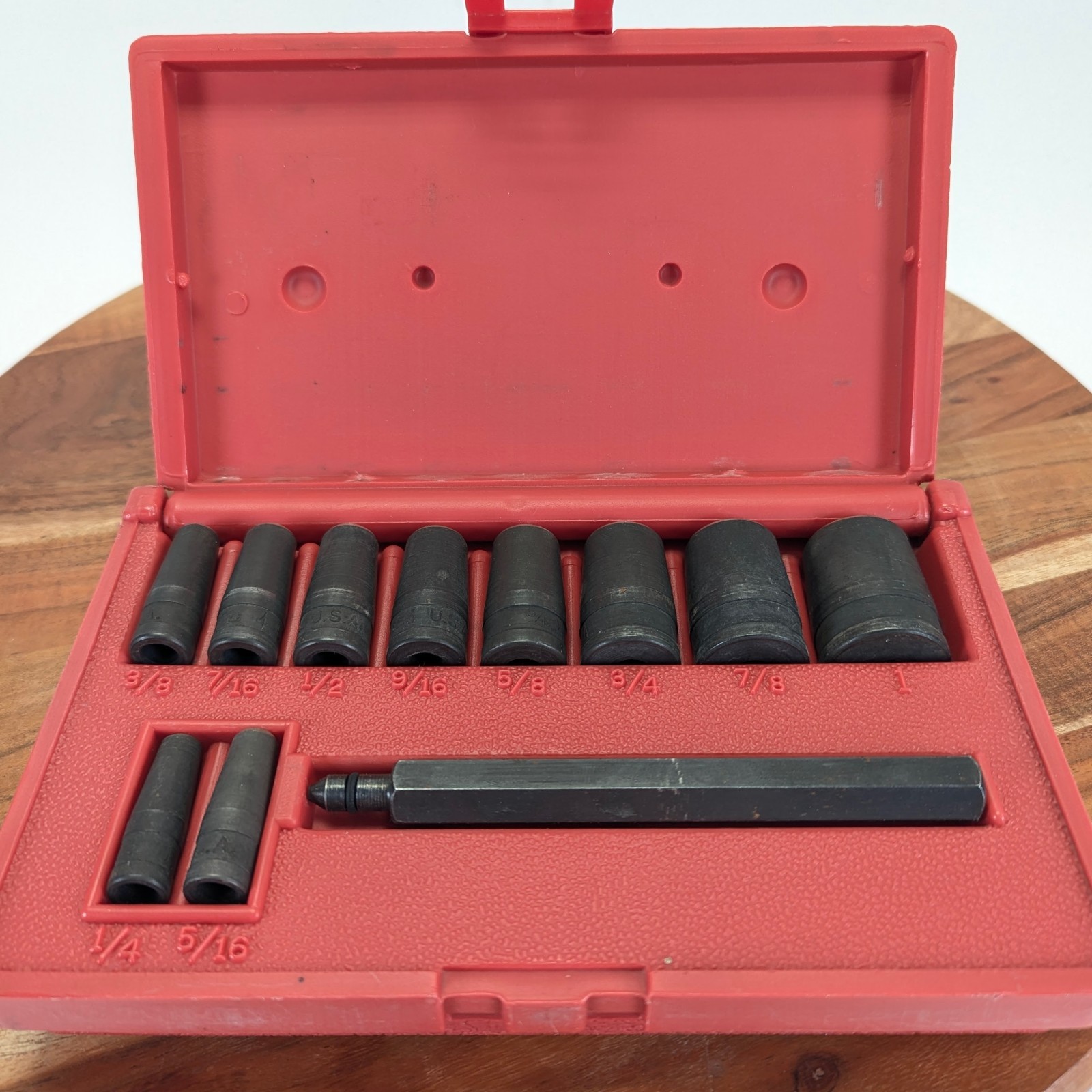 Blue Point PGH8A 11 PC Gasket Punch Set 1/4″—1″ w/Case USA Snap On Tools