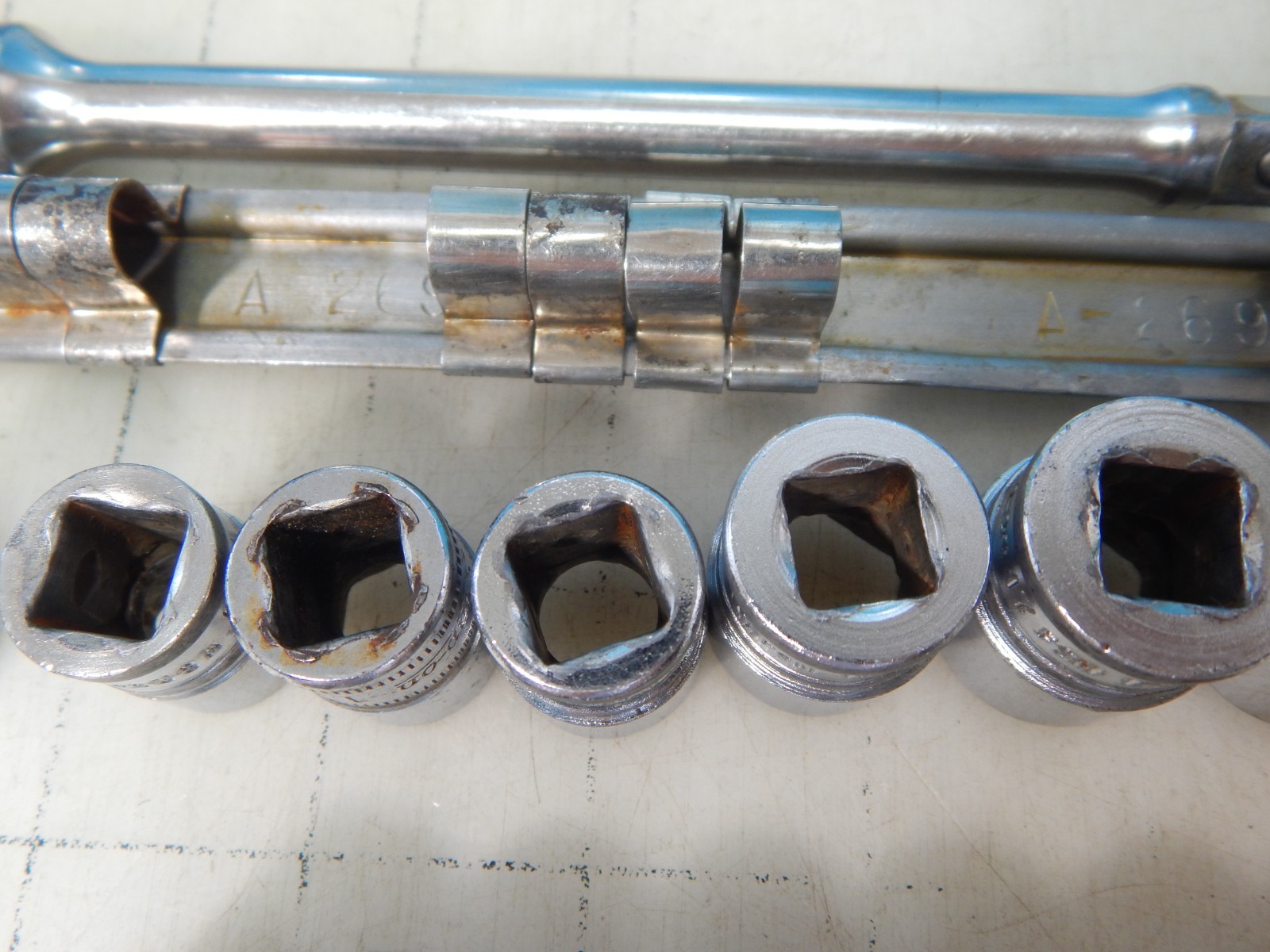 Snapon socket set 3/8″ dr. FSM series, Metric 6 point W/ A269 Rail, 6-14, 16-18