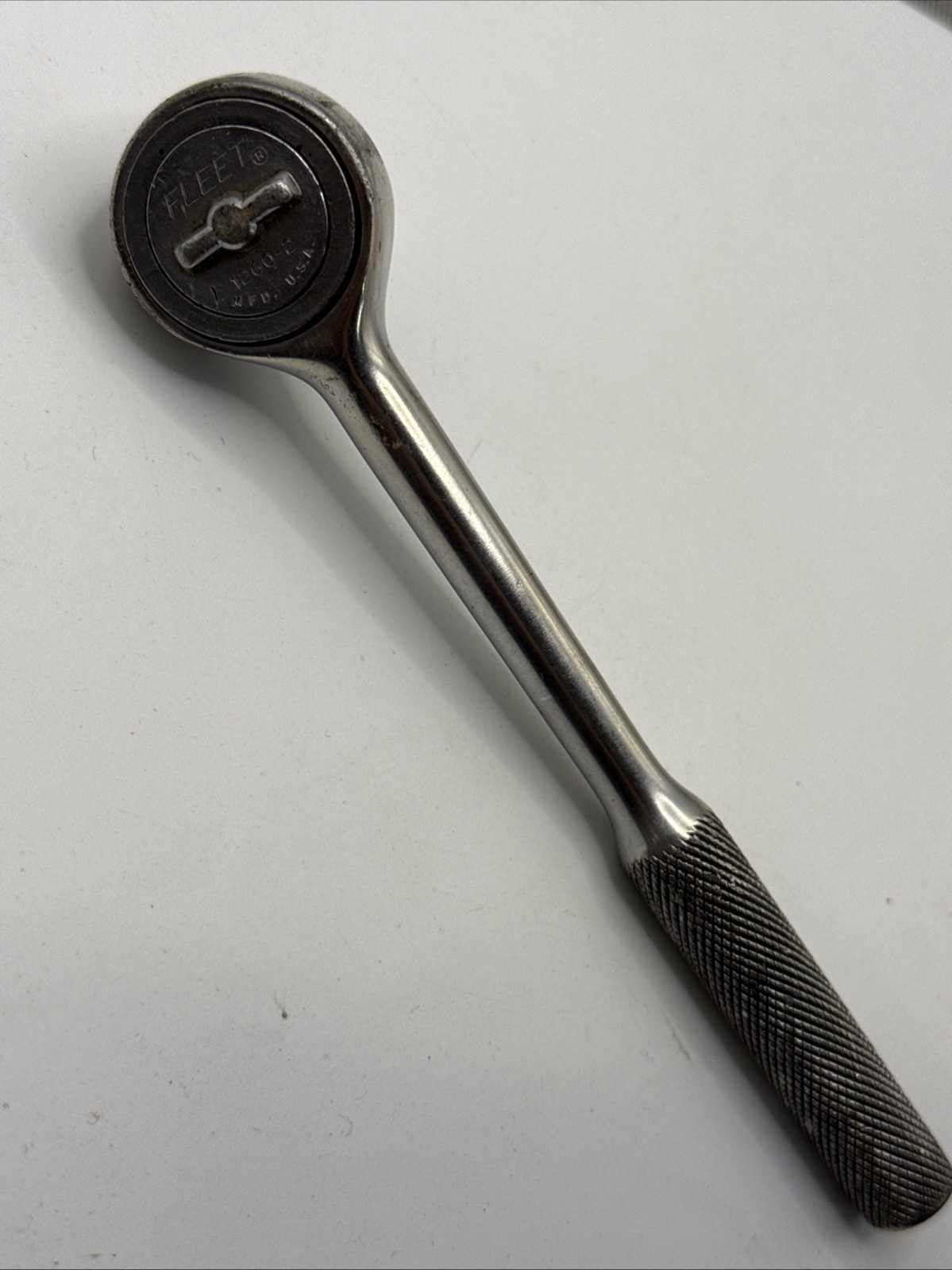 Fleet Tools USA 1260-2 7.5″ Length Reversible Ratchet 3/8″ Drive Knurled Handle