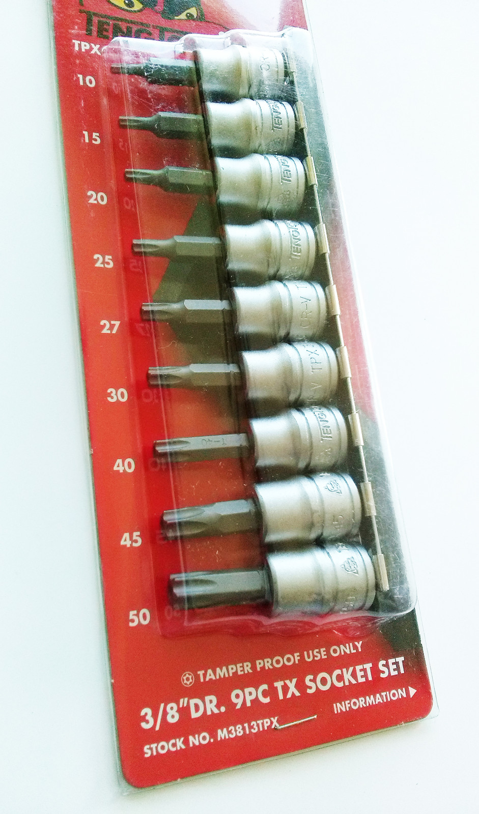 TENG TOOLS M3813TPX 9 Piece, 3/8″ Drive Torx Socket Set 68840107