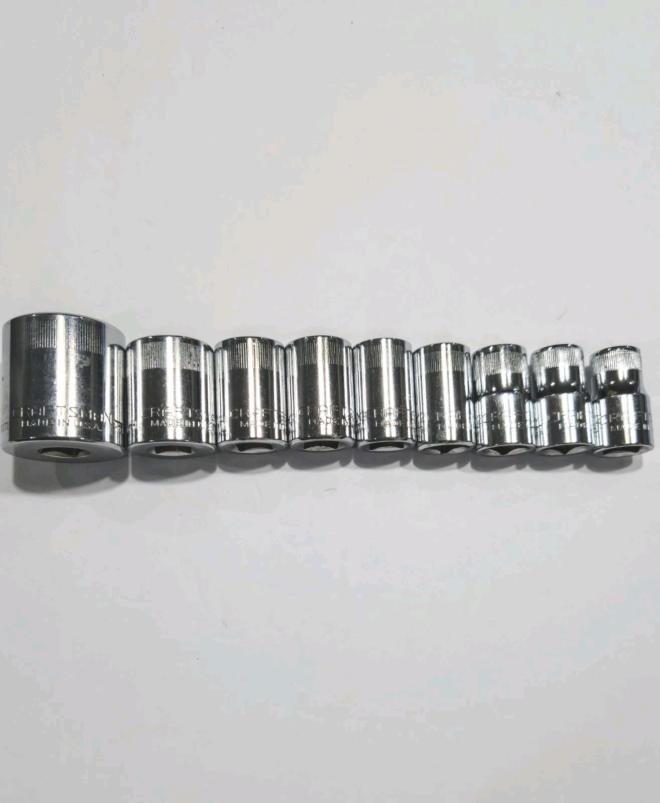 Craftsman USA 9 pc Metric Socket Set – 1/2″ Drive**READ**