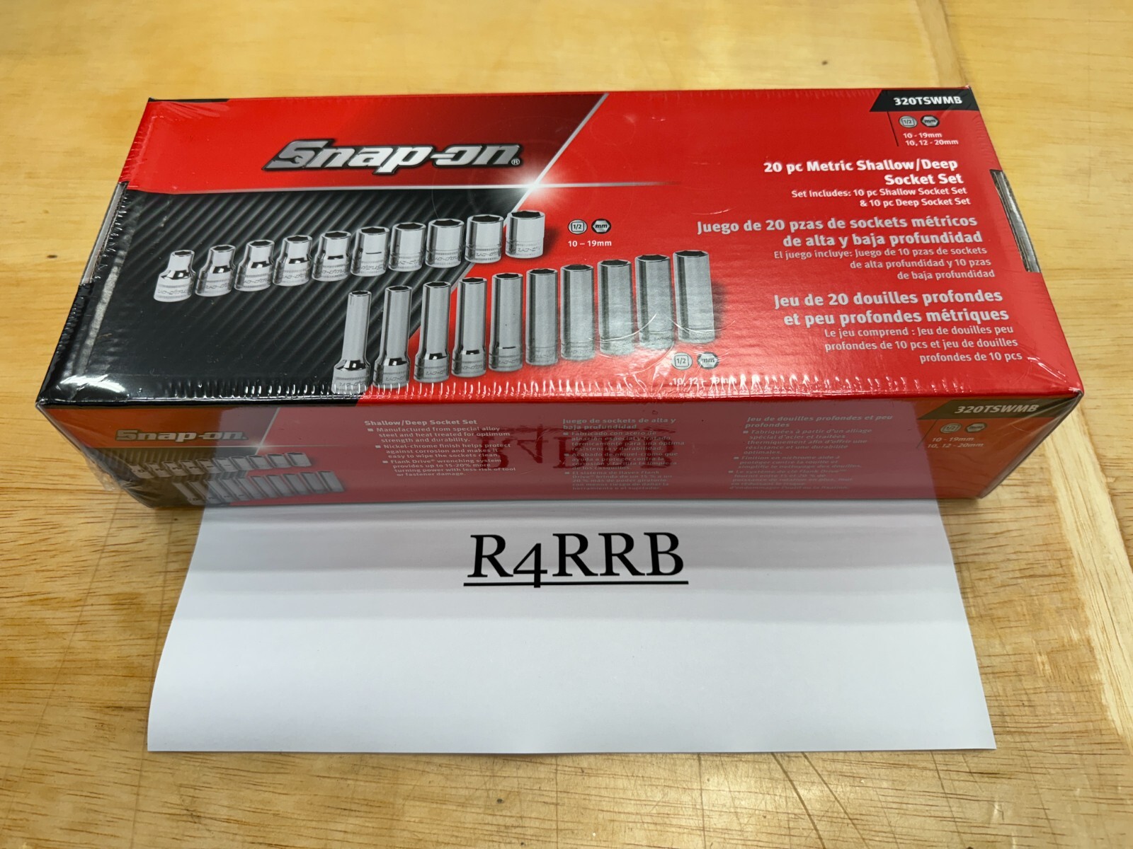 Snap-on Tools USA NEW 1/2″ Drive METRIC 6PT Shallow & Deep Socket Set 320TSWMB