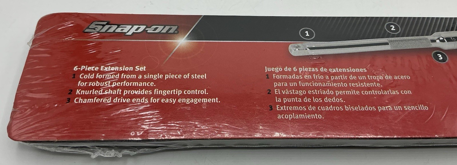 NEW! Snap On Tools 106BTMX 6 Pc 1/4” Drive Knurled Socket Extension Set Sealed