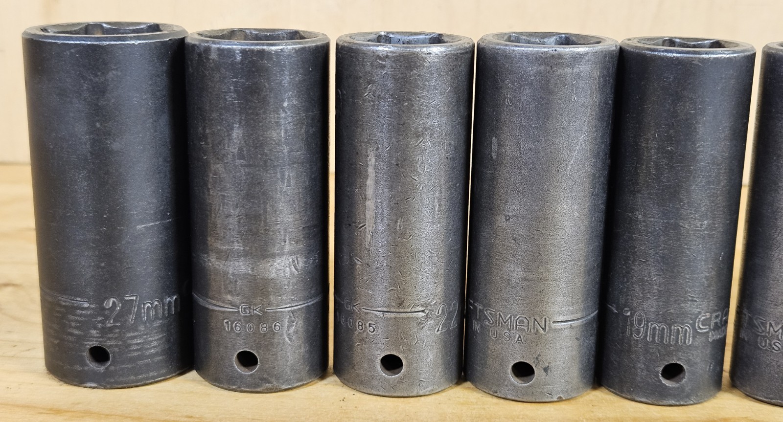 USA Used METRIC Craftsman GK 1/2″ Drive Impact Socket Set 12 Pieces 12mm-27mm