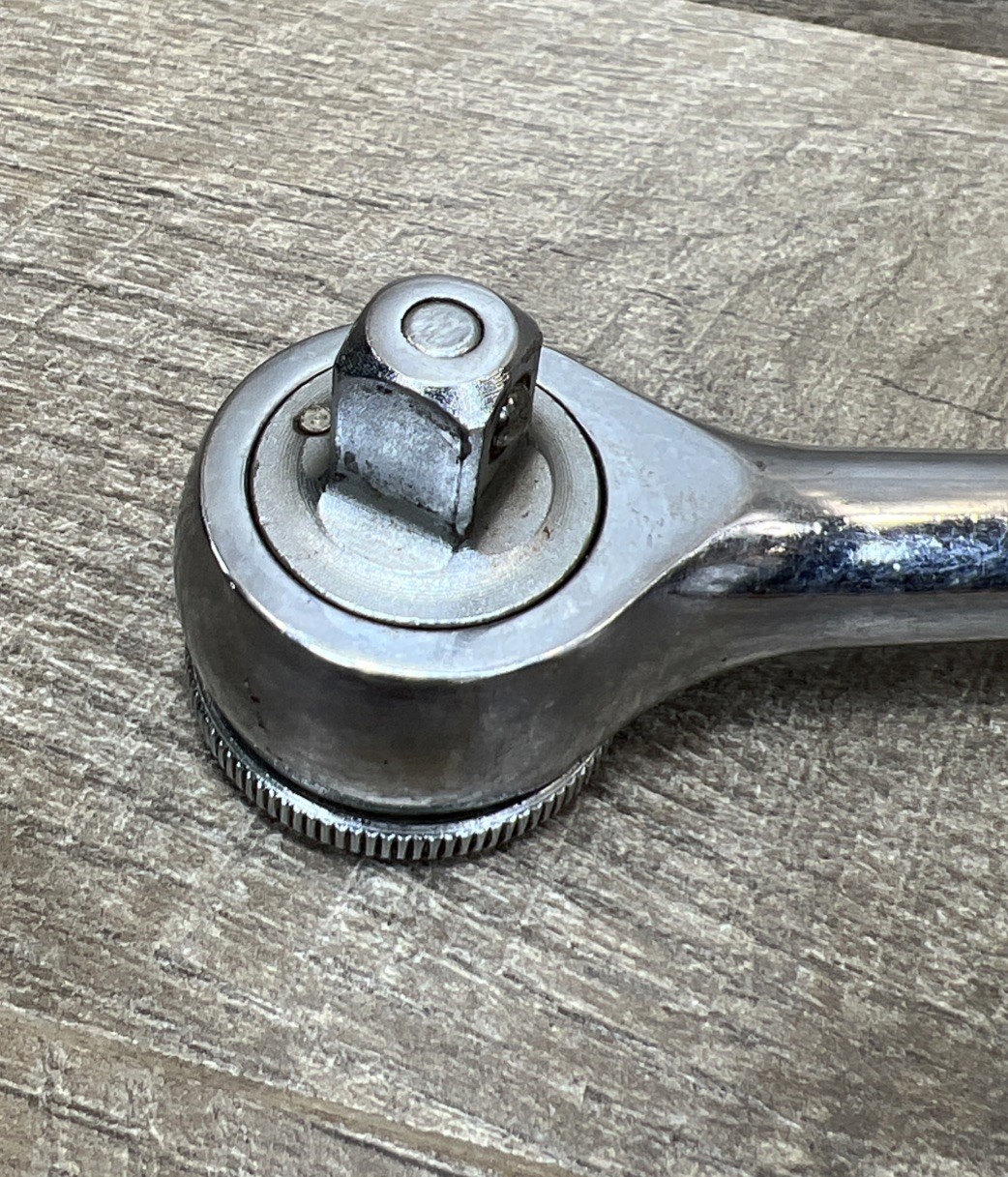 Vintage Craftsman 43773 EE 7 1/2″ Inch Drive Chrome Ratchet Thumb Wheel USA Made