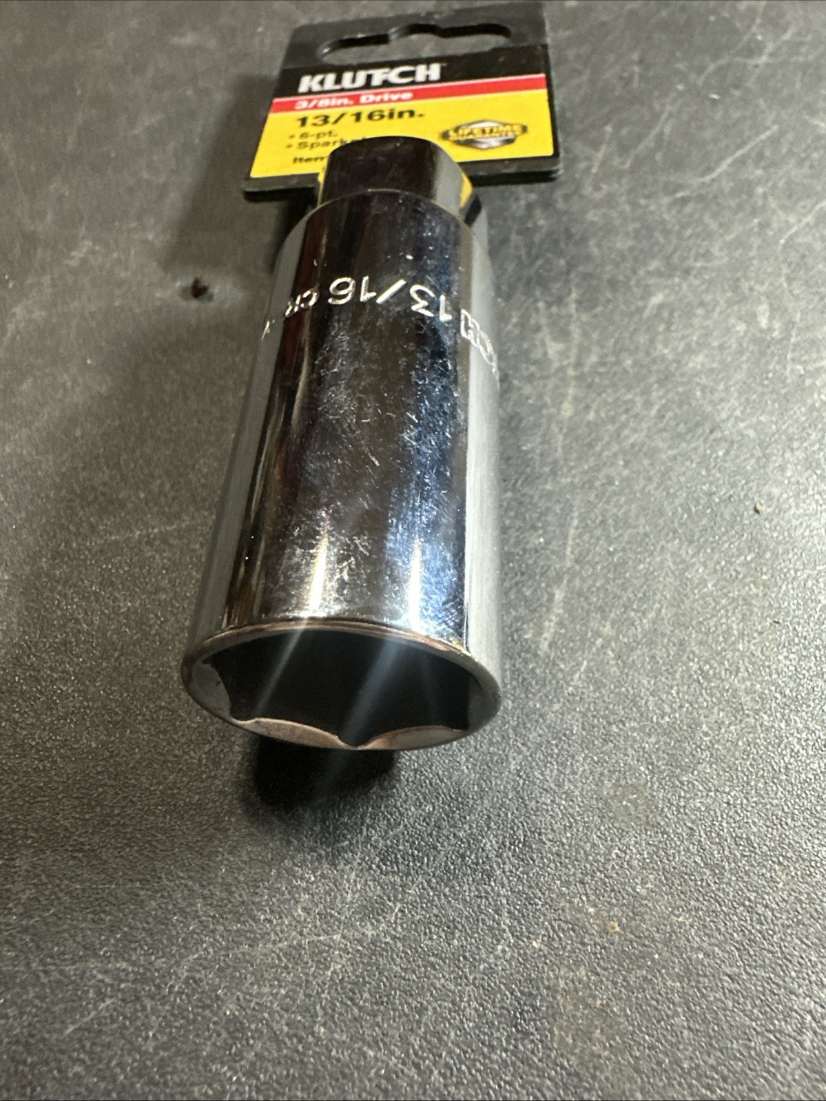 Klutch Deep Socket, SAE, 13/16” Spark Plug 3/8”Drive