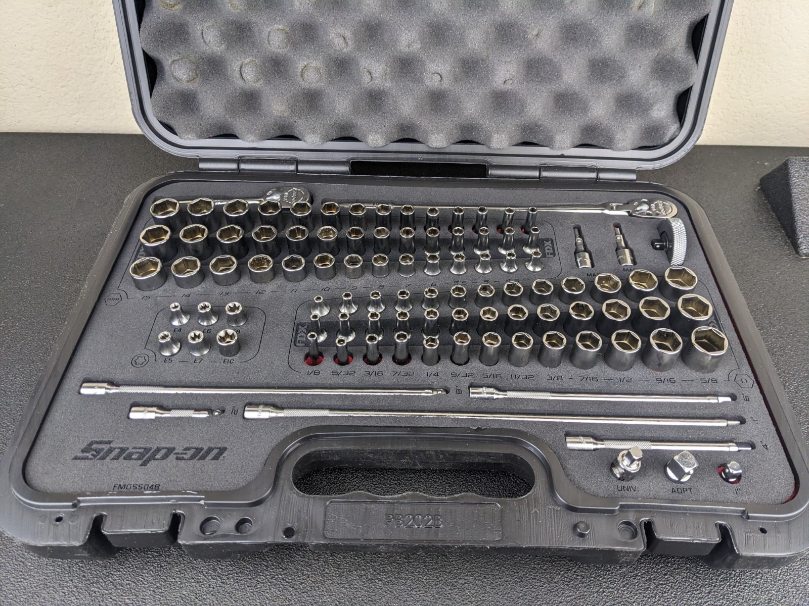 #bn531 Snap-On NEW 1100TMPBFR 100pc 1/4″ Drive Metric / SAE General Service Set