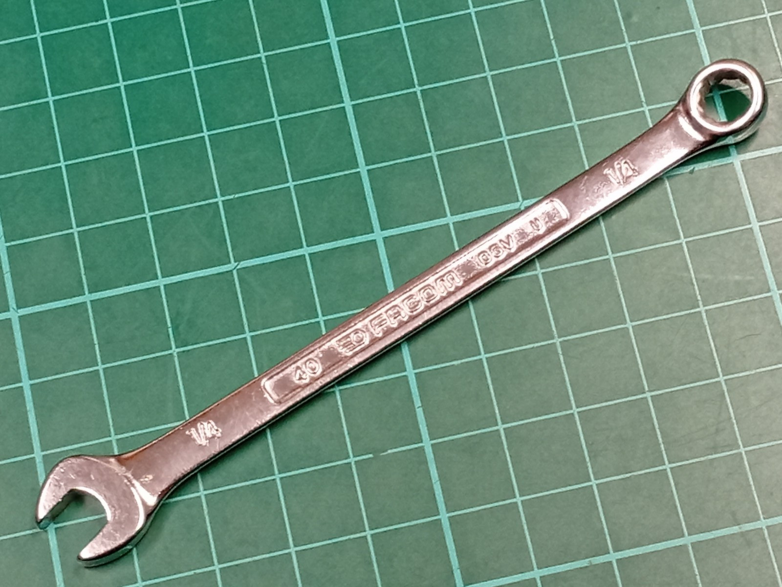 Facom No40, 1/4″ AF, OGV Combination Spanner, Made In France