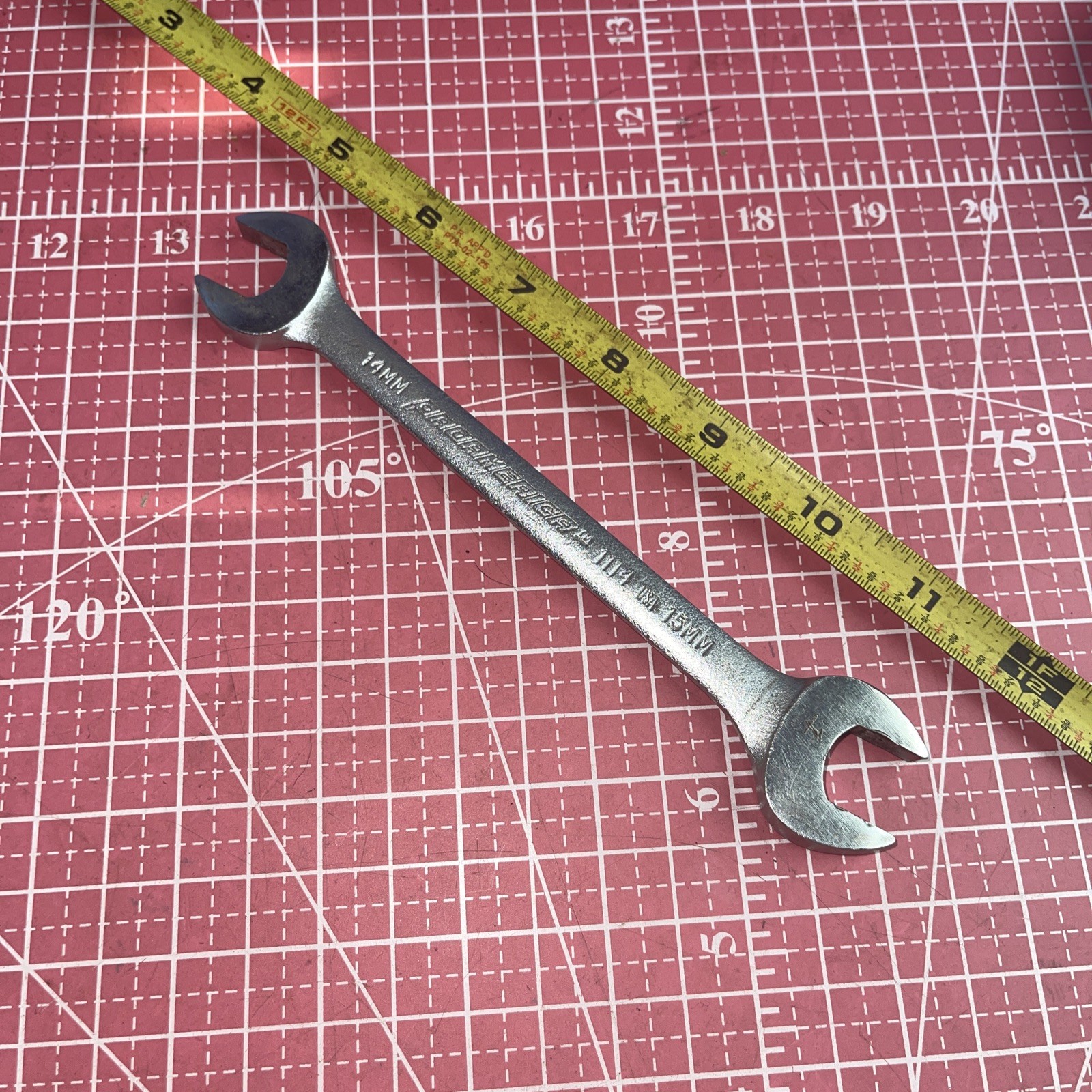 Proamerica USA 1114 14 X 15 MM Metric Open End Wrench 14MM 15MM Vintage