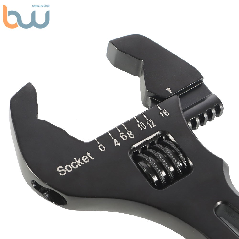 One Black Adjustable Wrench Aluminum Tool Spanner 3AN-16AN For Hose End Fitting