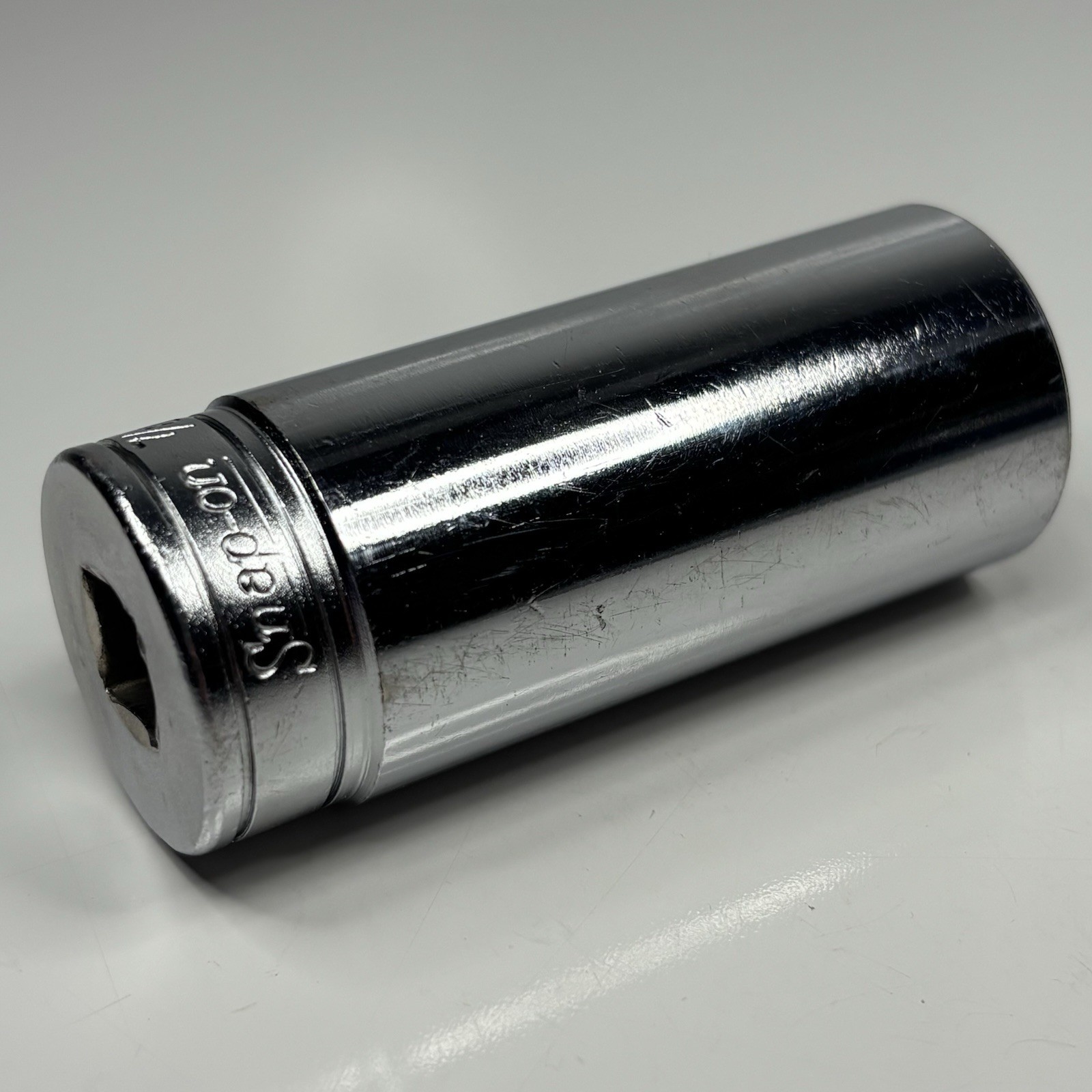 Snap On Tools SFS281 3/8 Dr 6Pt SAE 7/8 Flank Drive Deep Chrome Socket USA VTG