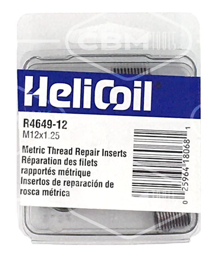 HeliCoil R4649-12 M12x1.25 Metric Thread Repair Inserts 6pk