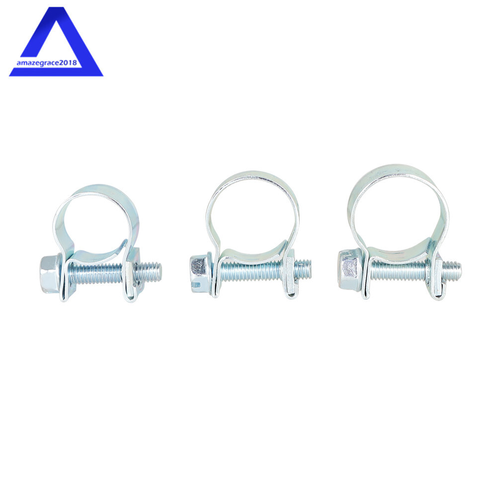 30 Pcs 1/4″ 5/16″ 3/8″ Fuel Injection Gas Line Hose Clamps Clip Pipe Clamp