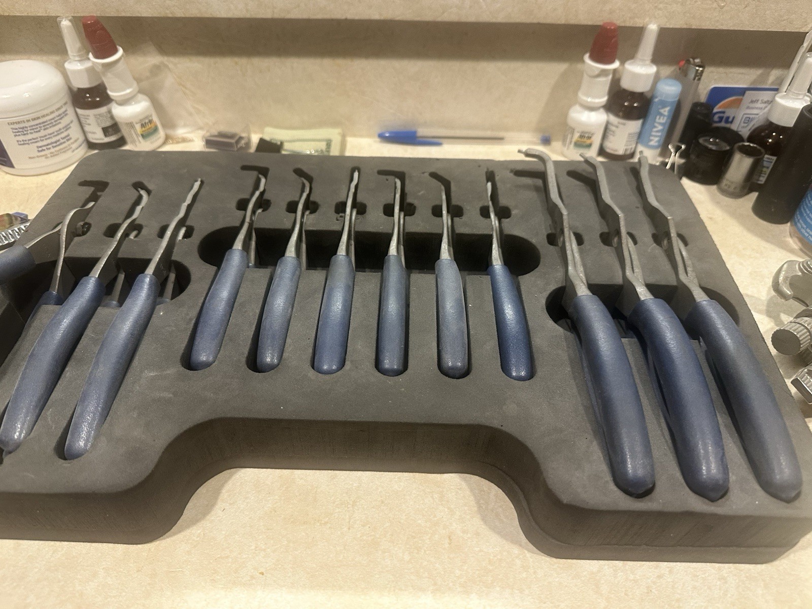 Snap-on Tools USA NEW 12-Piece Master Snap Ring Pliers Foam Set SRPCR1200FR
