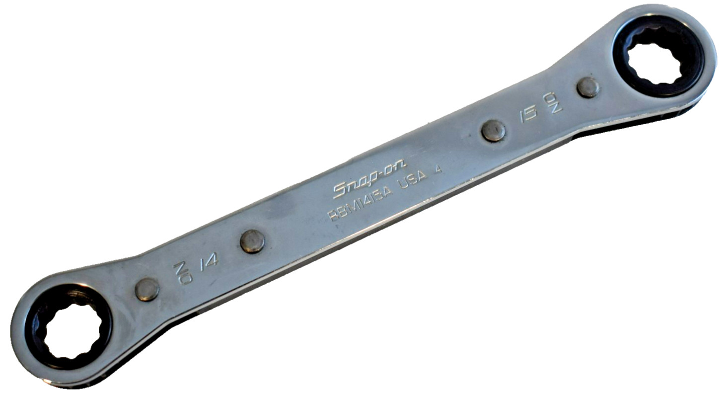 Snap-on Tools RBM1415A 14mm x 15mm Metric Ratcheting Box End Wrench 12 Point USA