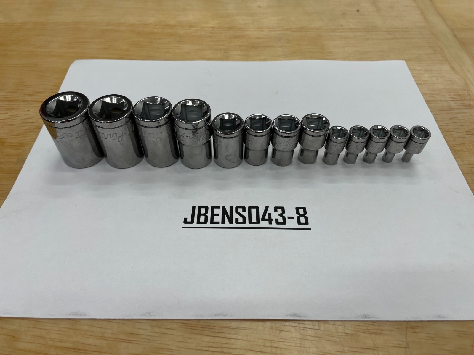 Blue-Point Tools NEW 13pc Mix Drive Chrome Inverted E Torx Socket Set