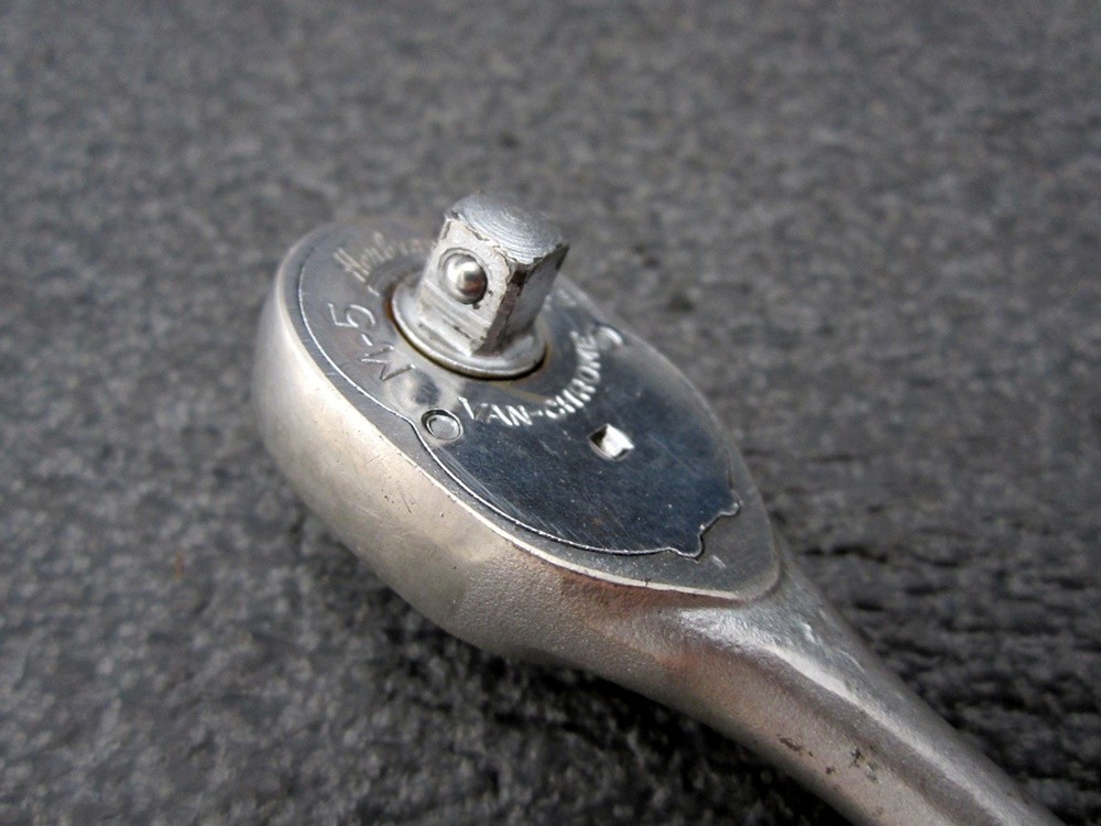 Vintage Herbrand 1/4″ Drive Ratchet M-5 Van-Chrome Made in USA