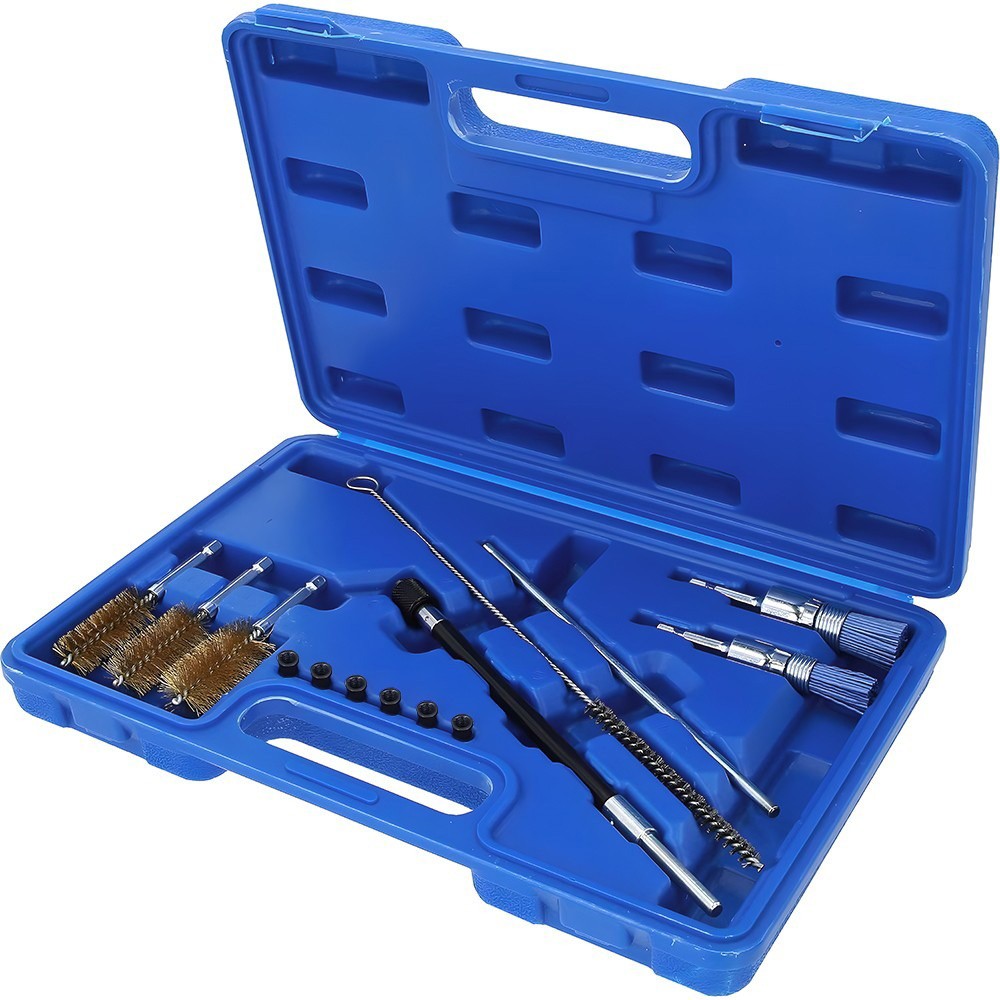 14Pcs/Set Diesel Injector Seat Cleaning Brush Tool Engine Injectors Cleaner Kit