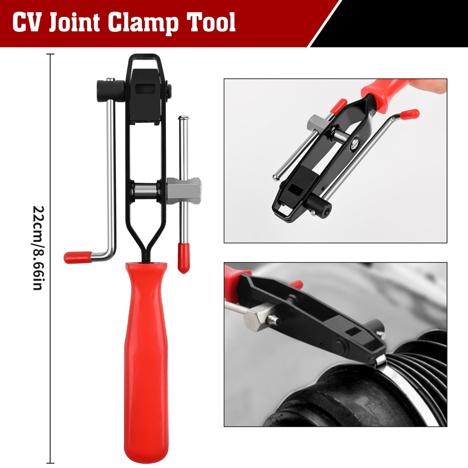 5Pcs CV Boot Clamp Tool Set | Hose Clamp & Clic-R Pliers, Auto Trim Removal, Sto