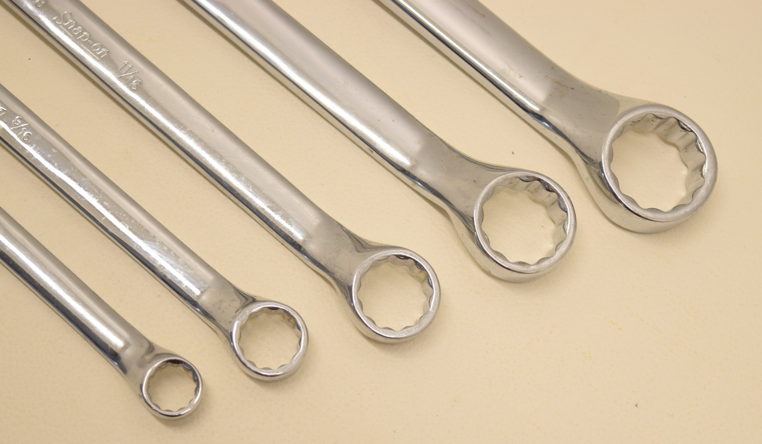 Snap On 5pc 12-Point SAE Box End Offset Wrench Set XB2830-XB1214 15/16″-3/8″